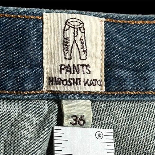 Hiroshi Kato The Scissors French Terry 4-way Jeans Mens 36x32 Dark Indigo Denim - Picture 5 of 12