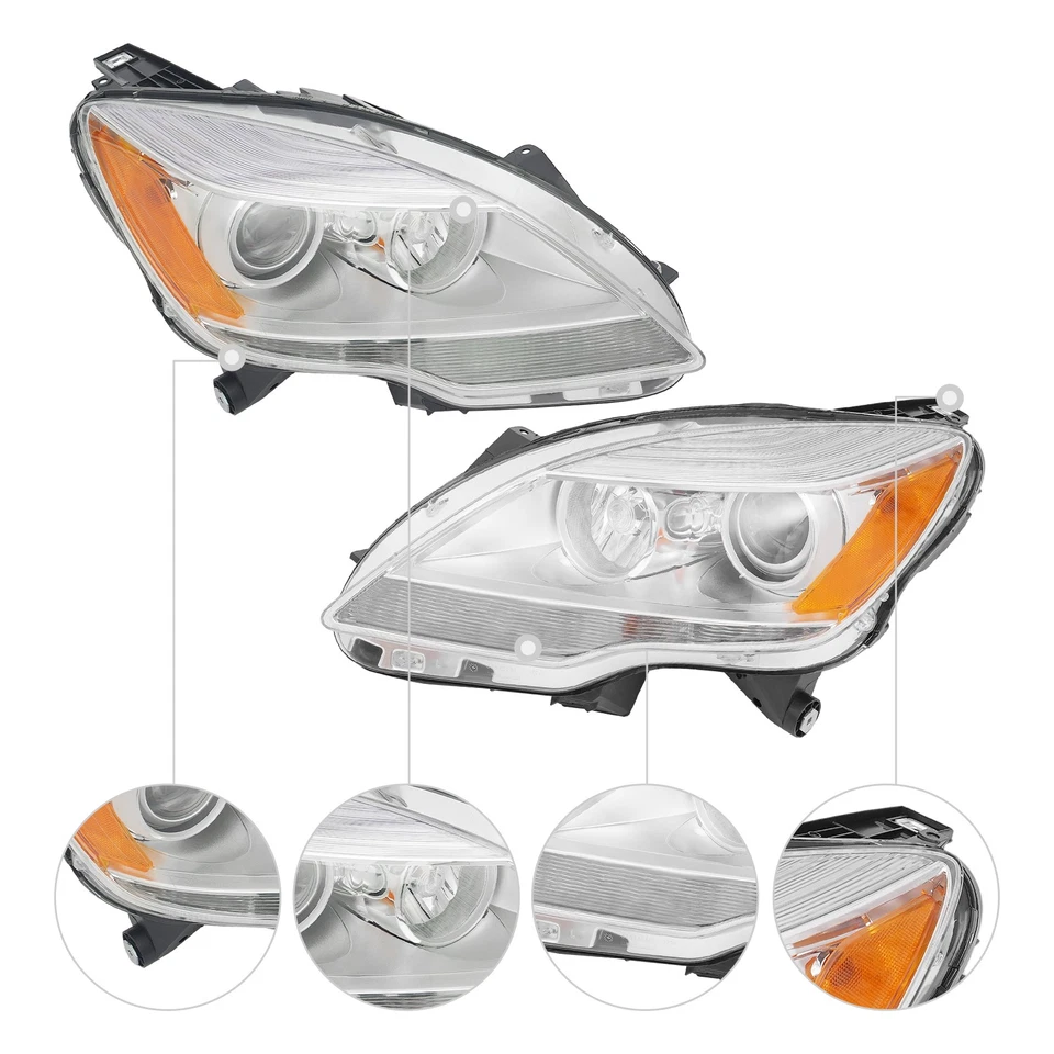 For 2010-2012 Mercedes-Benz R350 W251 Halogen Headlight Headlamps Left+Right Set Foto 4 de 4