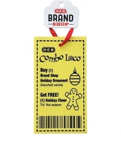 H‑E‑B Brand Shop Yellow Coupon Christmas Ornament Fast Shipping