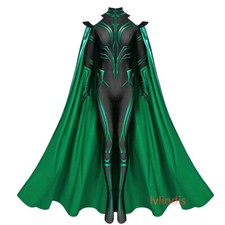 Thor  Ragnarok Hela Cosplay Women Costumes Jumpsuits Bodysuit Cloak Cape Suit