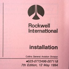 Collins CTL-X2, X2A & 23 Controls Install Manual 