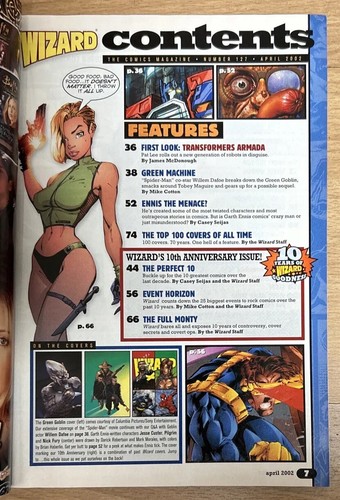 Wizard Magazine 10 Anniv Apr 2002 Green Goblin Spiderman Transformers Star Wars - Picture 4 of 8