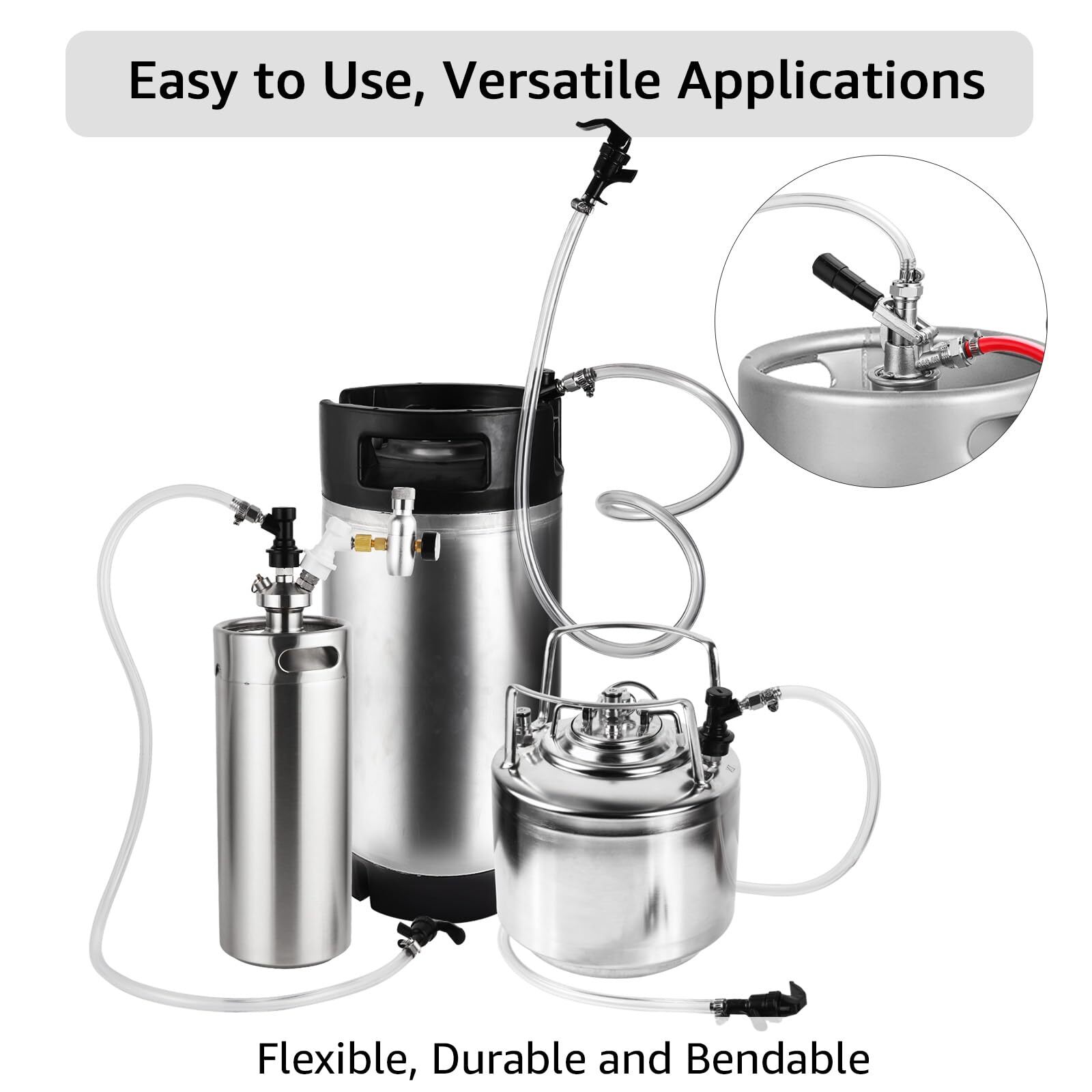 Beer Line Beer Hose Tubing 10Ft Vinyl Tubing Keg Beer Line for