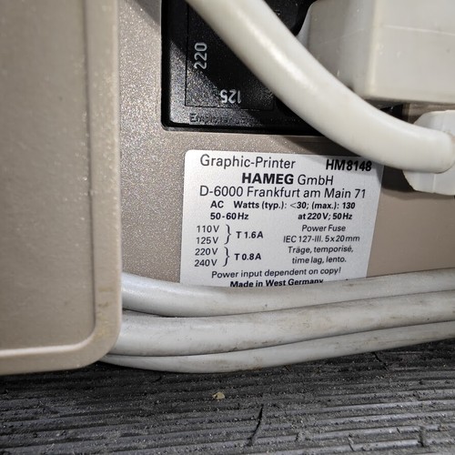 Hameg HM8148 Graphic Printer - Used, Working, No Accessories - Picture 8 of 11