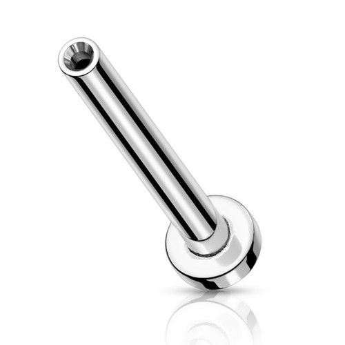 PUSH IN THREADLESS TITANIUM POST for LABRET, NOSE, CARTILAGE, LIP PIERCING TOPS - Picture 1 of 3