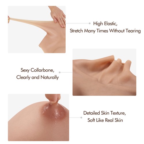 Forma de pecho de silicona Roanyer taza gigante tamaño G tetas falsas travesti defectos - Imagen 7 de 18