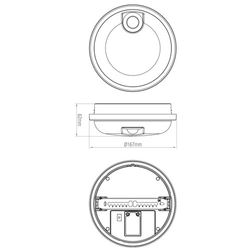LED Round Outdoor Bulkhead Light with PIR Motion Sensor 15W CCT IP65 Saxby - Picture 10 of 10