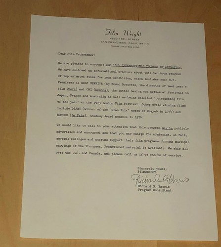 The 10th International Tournee Of Animation 1975 Program Animated Film Festival - Picture 6 of 12