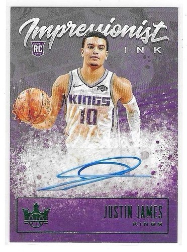 2019-20 COURT KINGS JUSTIN JAMES INCHIOSTRO IMPRESSIONISTA GIADA AUTO 25/25 KINGS - Foto 1 di 2