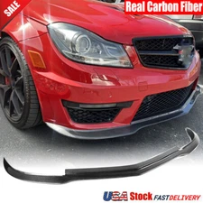 For Mercedes Benz W204 C63  2012-14 Real Carbon Front Bumper Lip Chin Spoiler