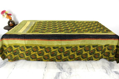 Vintage Quilt Indische Bio Baumwolle Tagesdecke Wohndeko Decke Überwurf d - Bild 3 von 5