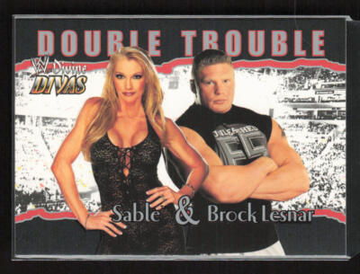 2003 Fleer WWE Divine Divas #81 Sable / Brock Lesnar Near Mint or