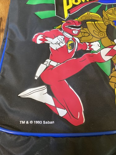 Vintage Mighty Morphin POWER RANGERS Backpack Wallet Pack 1993 Saban (Rare) New - Picture 5 of 7