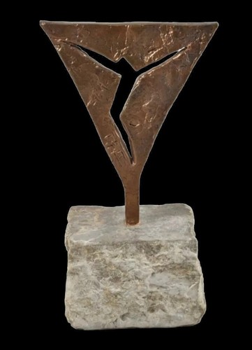 π Scultura in bronzo stilizzata Cristo No Ugo Nespolo / No Mastroianni