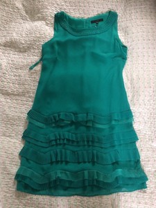 coast green ruffle dress