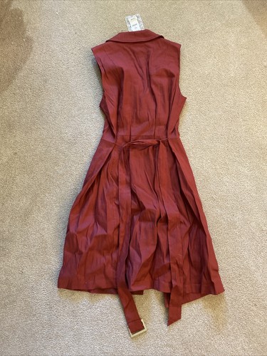 ¡¡¡Nuevo con etiquetas!!! Vestido icónico de trinchera sin mangas mercado negro talla 4 - Imagen 5 de 5