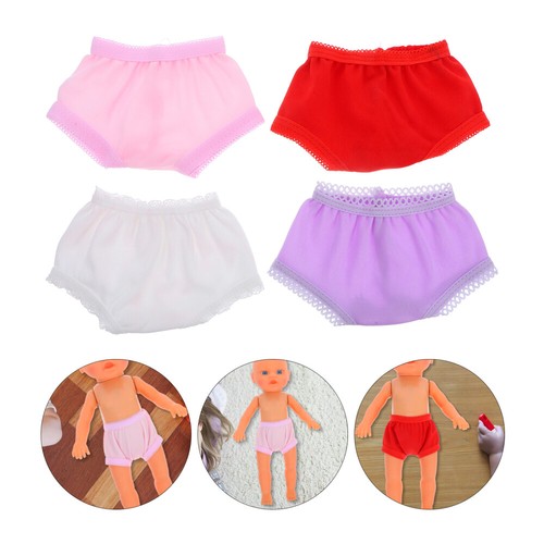 4pcs Doll Panties Small Underwear Underpants Pretend Play Accessories Random - Picture 6 of 12