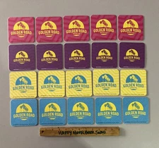 20 Golden Road Beer Bar Coasters Pint Glass mat lot not tap handle