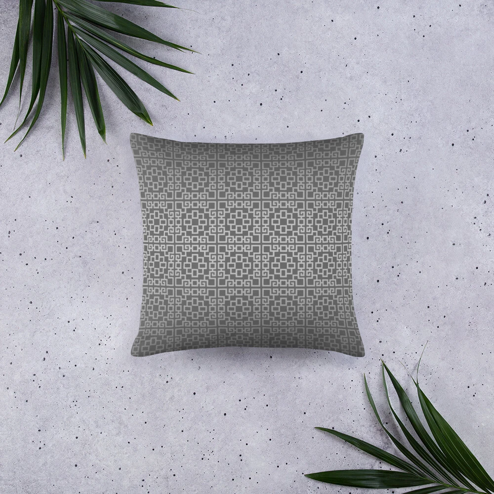 LATTICE Grey Pillow