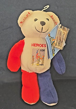 NYC 9-11-01 Heroes Stamp Beanie Bear Twin Towers With Stamp And Tag
