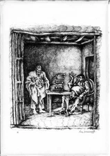 Lucy Jochamouritz The Book Seller unframed art print 1976