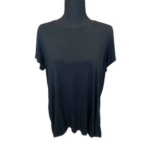 Lululemon Open Up Tie Back Shirt Size 10 Black Women's Short Sleeve - Picture 6 of 6