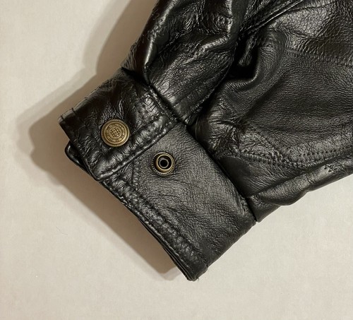 Vintage HARRAHS Casino Black Leather Jacket size 2X - Picture 14 of 20