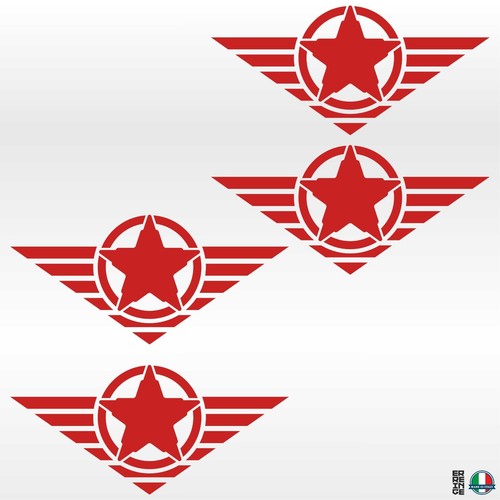 4 Sticker Adesivi STELLA MILITARE US ARMY ESERCITO Auto Camper Pickup Jeep - Imagen 11 de 20