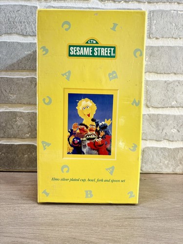 New Rare Sesame Street Silver dinnerware-Bowl, Spoon, Fork, Cup. Global Gem 1998 - Picture 8 of 14