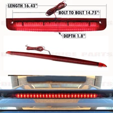 16.43" Length 2 Hole Rear Spoiler Wing Replacement Red LED 3rd Third Brake Light