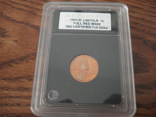 1951-D   HIGH  GRADE  FULL  RED LINCOLN CENT, FULL  STRIKE