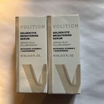 2X Volition Golden Eye Brightening Serum 0.5 fl oz 15ml New Full Size Vitamin C