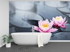 3D Pink Lotus K3942 Wallpaper Mural Self-adhe...