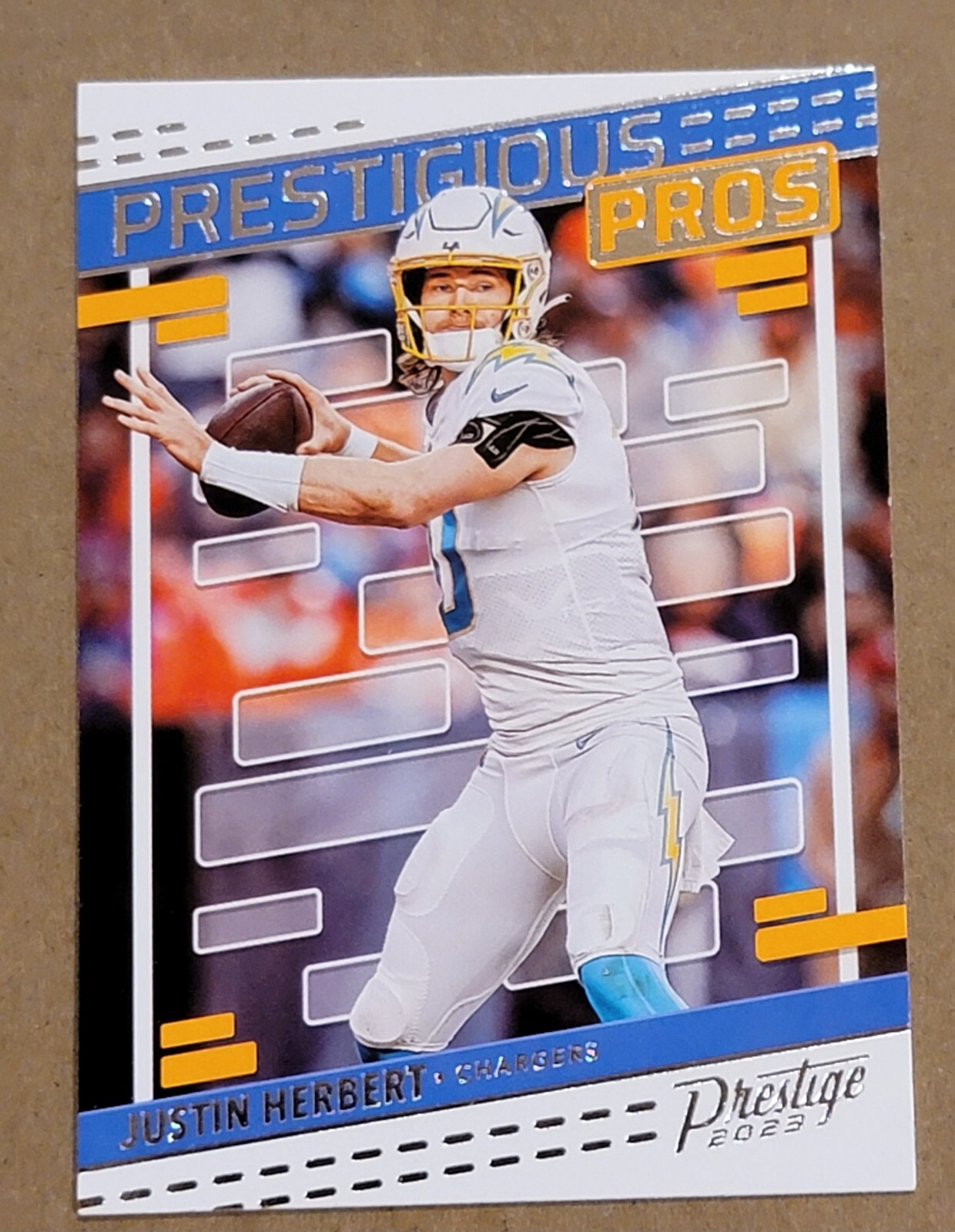 Justin Herbert 2023 Prestige Prestigious Pros Xtra Points #PP-18 Chargers 