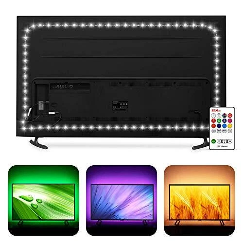TV LED Backlight USB Powered 6500K White PC Monitor Bias Lighting 60 65