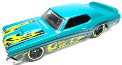 2014 HOT WHEELS '69 MERCURY COUGAR ELIMINATOR BLUE 1:64 DIECAST 3'' CAR W/ YELLOW