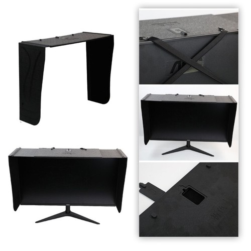 LCD Video Monitor Hood Sunshade Width 41-69cm Adjustable Monitor Hood Coverage - Picture 6 of 8