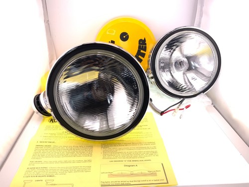 Vintage chromed KC Hilites Daylighter Lights w/ Hard Covers ,harness NOS “WOW” - Picture 4 of 7