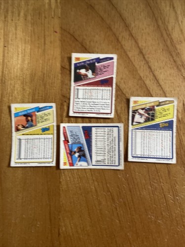 (4) 1993 Topps Micro Prism Yount, Puckett, Alomsr, Brett - Picture 2 of 2