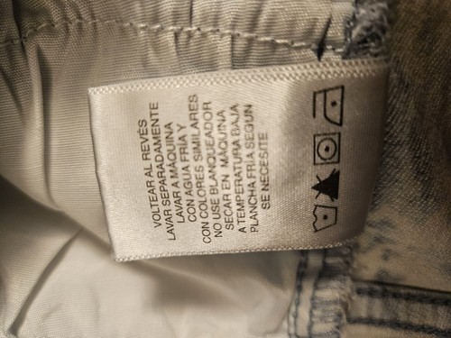 Jordache Womens Blue Tie Dye Bermuda Stretch Jean Shorts Size 16 Cut-Off - Picture 12 of 12