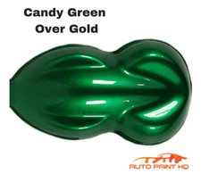 Candy Green Over Gold Basecoat Gallon Auto Paint Kit + High Solids Clears