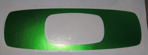 Oakleys "O" Chrome Green Decal Sticker - Bild 3 von 3