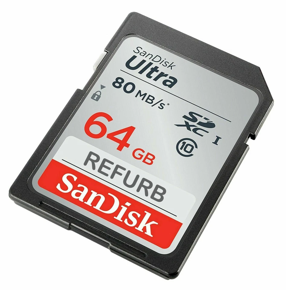 SanDisk 64GB Ultra Class 10 UHS-I SD 80MBs SDHC / SDXC Memorycard (Re-certified) - Image 2 of 2