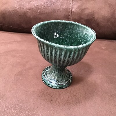 Hull 15 Green Dripware Drip Glaze Pedestal Tilted Planter Flower Pot  Vintage USA | eBay
