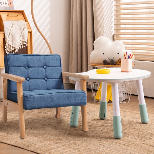 Children Armchair Sofa Upholstered Kids Bedroom Playroom Furniture Wooden Frame - Picture 2 of 16