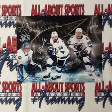 Nikita Kucherov Andrei Vasilevsky and Namestikov Authentic Signed 11x14 Photo Au