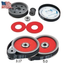 Belt Drive Transmission Gear Pulley Kit 3.17/5.0mm Motor Gear for 1/10 RC SCX10
