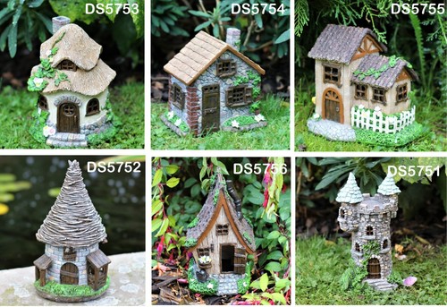 Fairy House Solar Garden Ornament Pixie Lawn Secret Garden Gift Patio ...