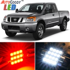 7 x Premium Red LED Lights Interior Package Kit for Nissan Frontier 2005-2015