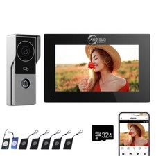 2-Wired Video Intercom System, 7 Inches Video Doorbell Camera with Monitor,